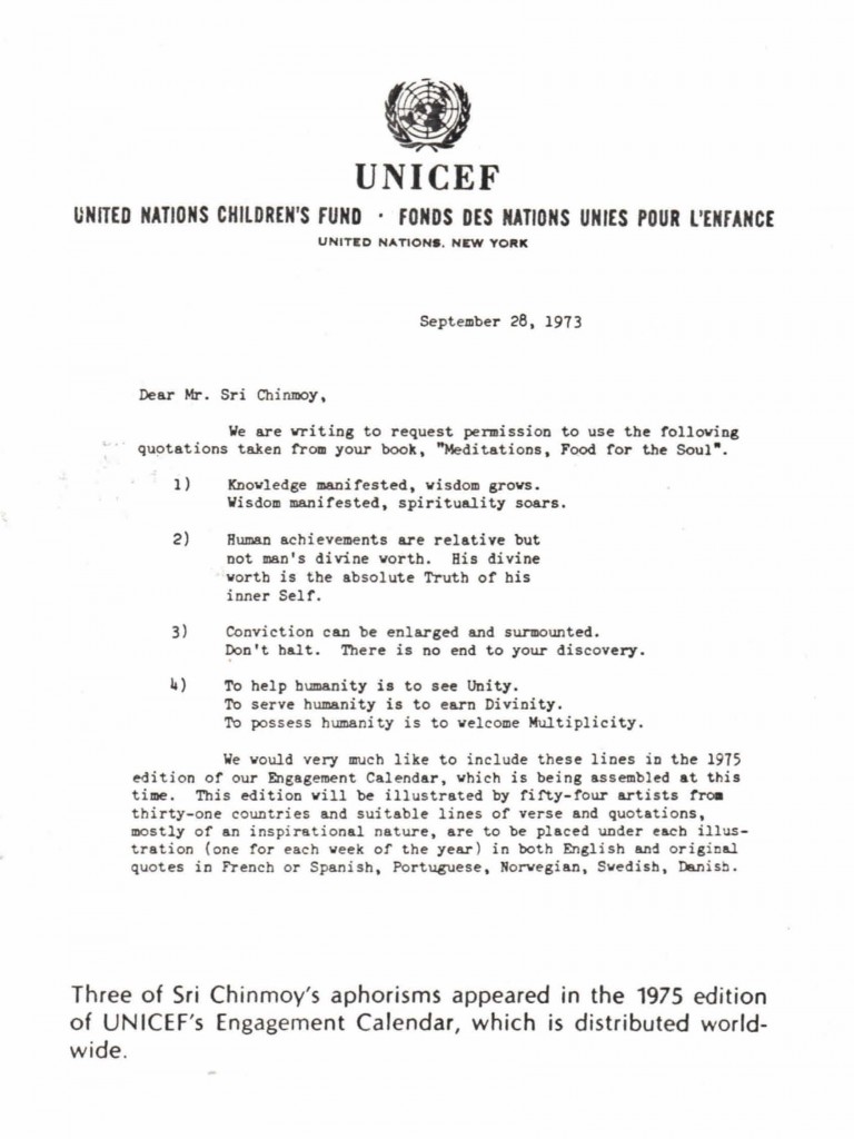 1973-09-sep-28-UNICEF-requests-to-use-Sri-Chinmoy-quotes-in-1975-engagement-calander